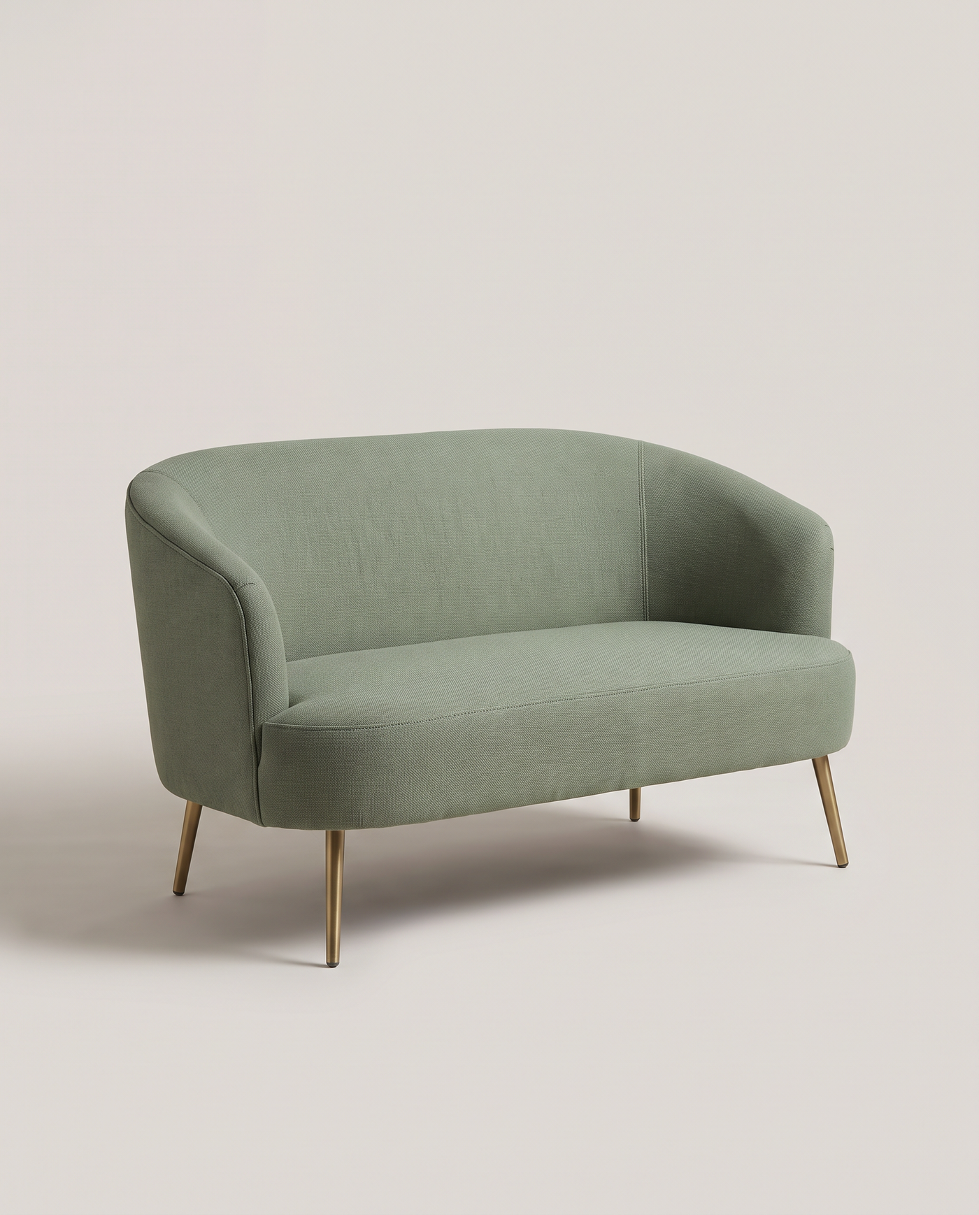 Ridley Curved Loveseat - front three-quarter hero shot