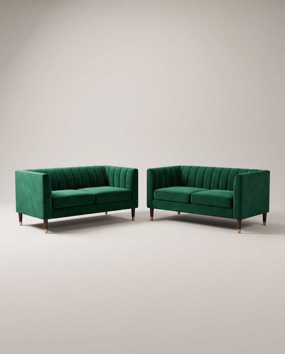 Fenwick Velvet Sofa Duo