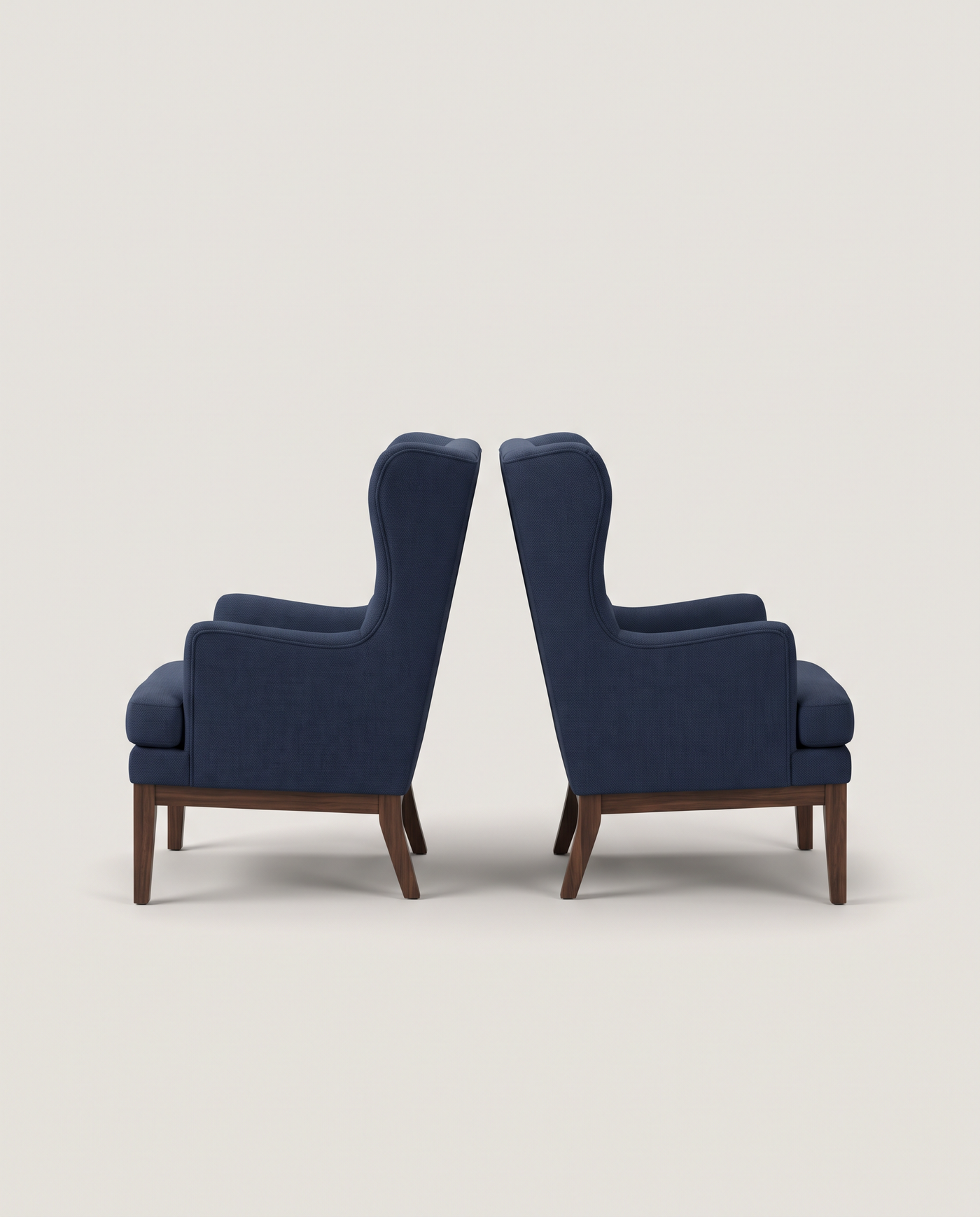 Thornbury Wingback Pair - side profile detail shot