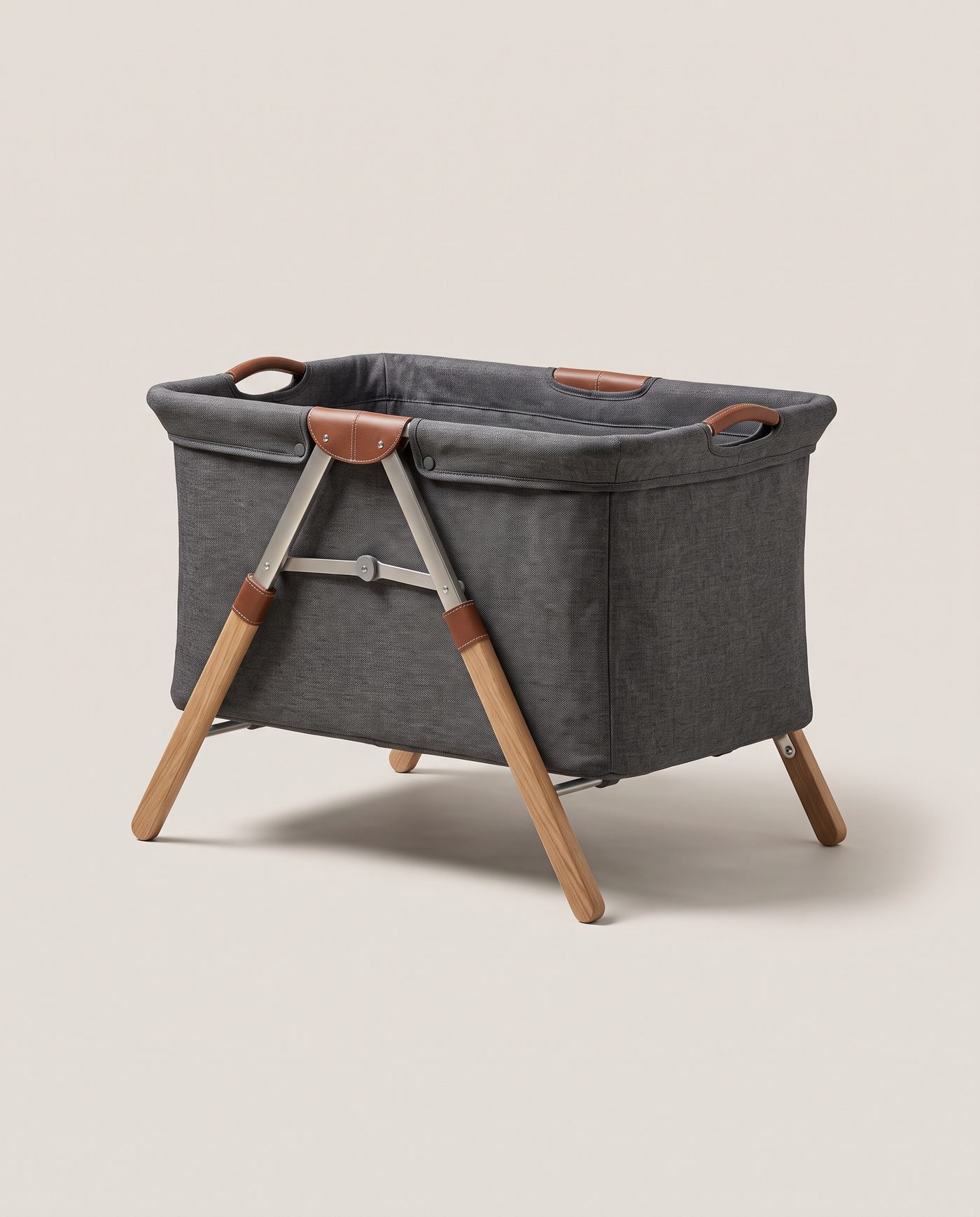 Hazelmere Mini Travel Cot - front three-quarter hero shot