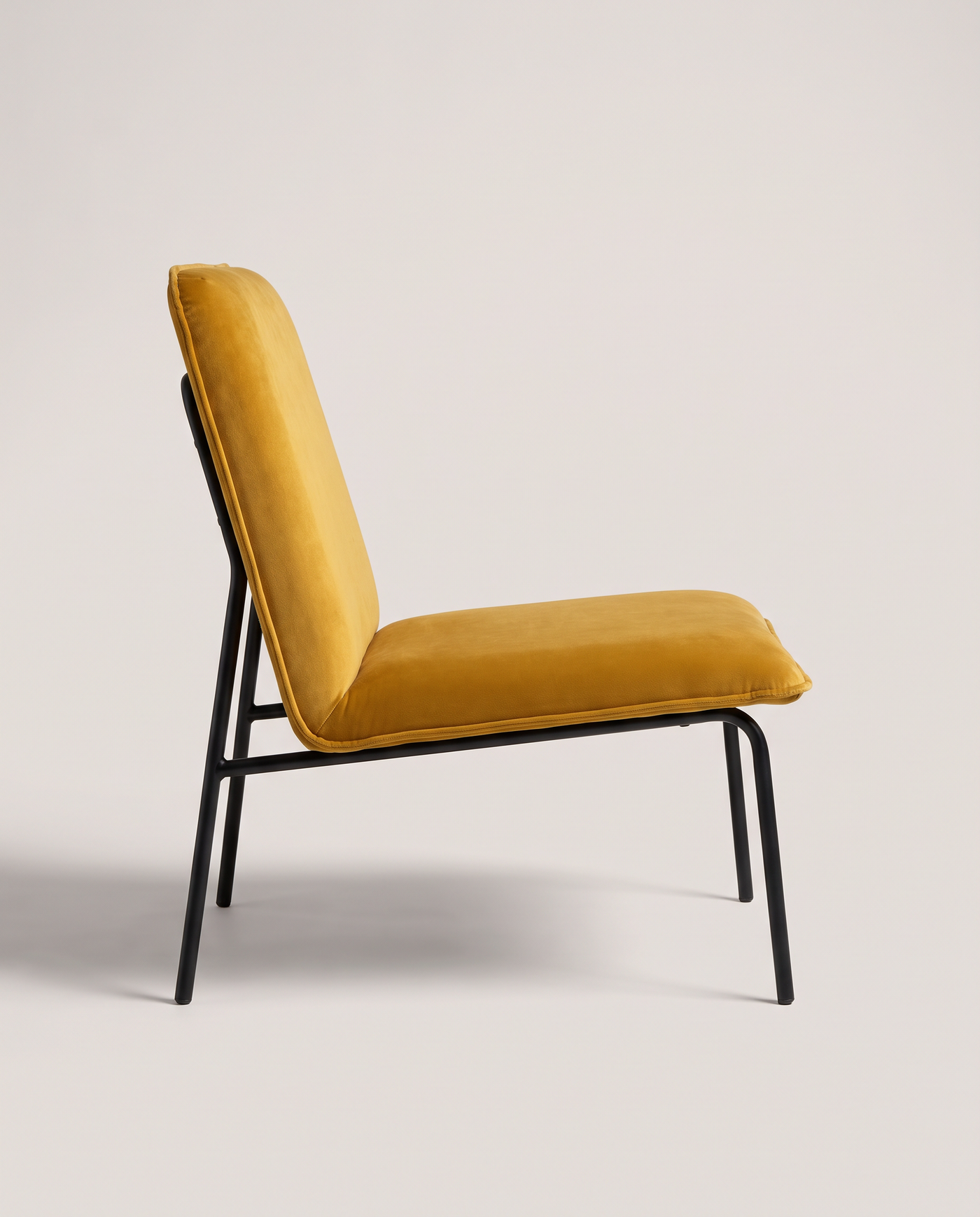 Calder Velvet Accent Chair - side profile detail shot