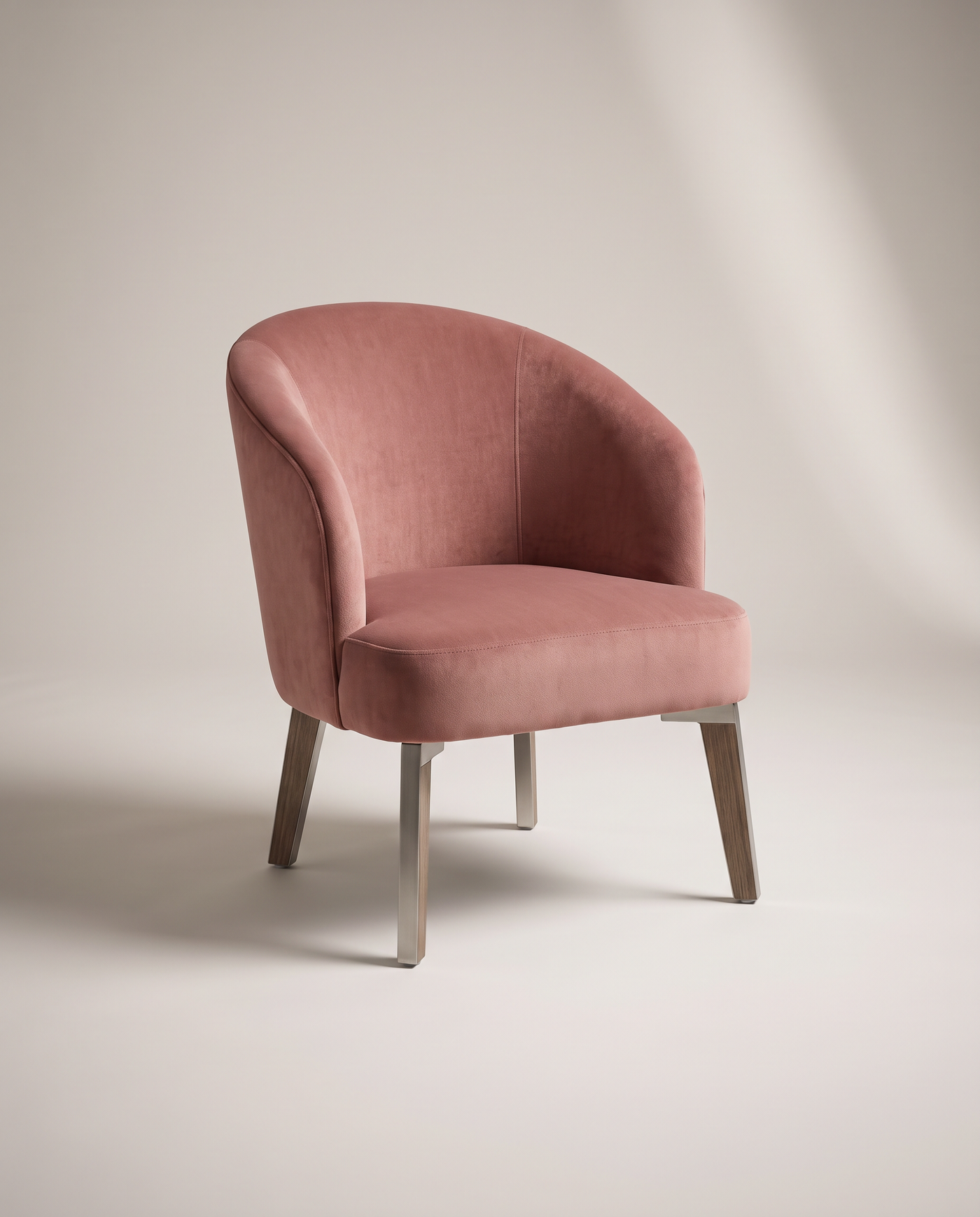 Grantley Curved Accent Chair - side profile detail shot
