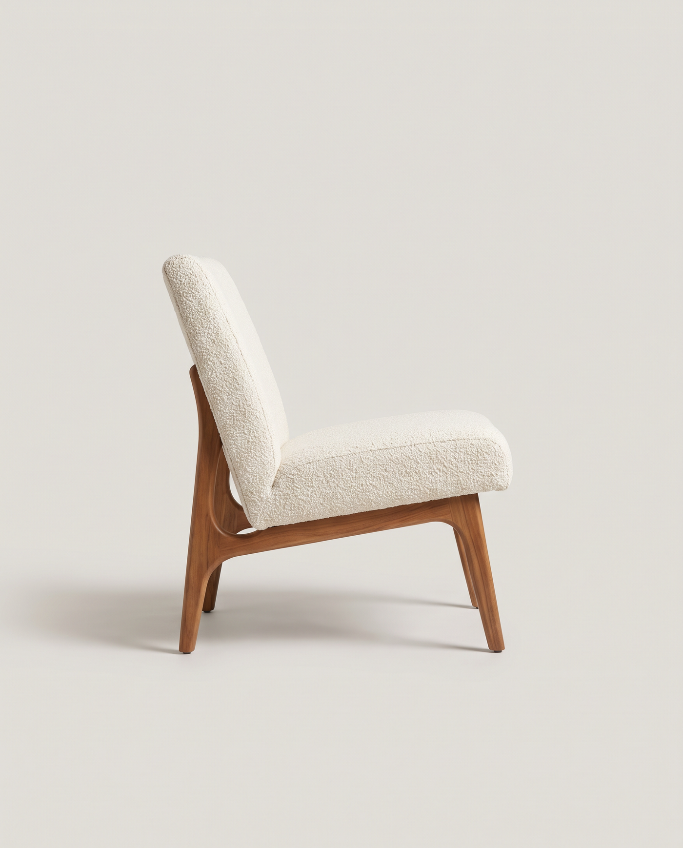 Marlow Boucle Occasional Chair - side profile detail shot